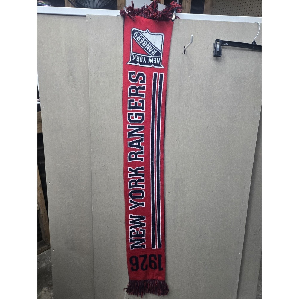 New York Rangers 1926 NHL Old Time Hockey Knit Scarf Reversible Red Blue
